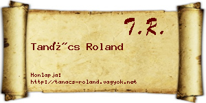 Tanács Roland névjegykártya