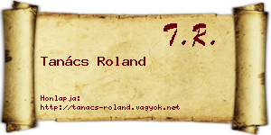 Tanács Roland névjegykártya