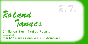 roland tanacs business card